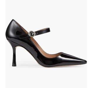Elegant Black Patent Leather Mary Jane Heels